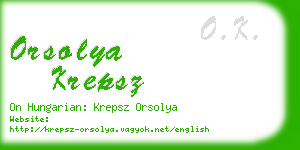 orsolya krepsz business card